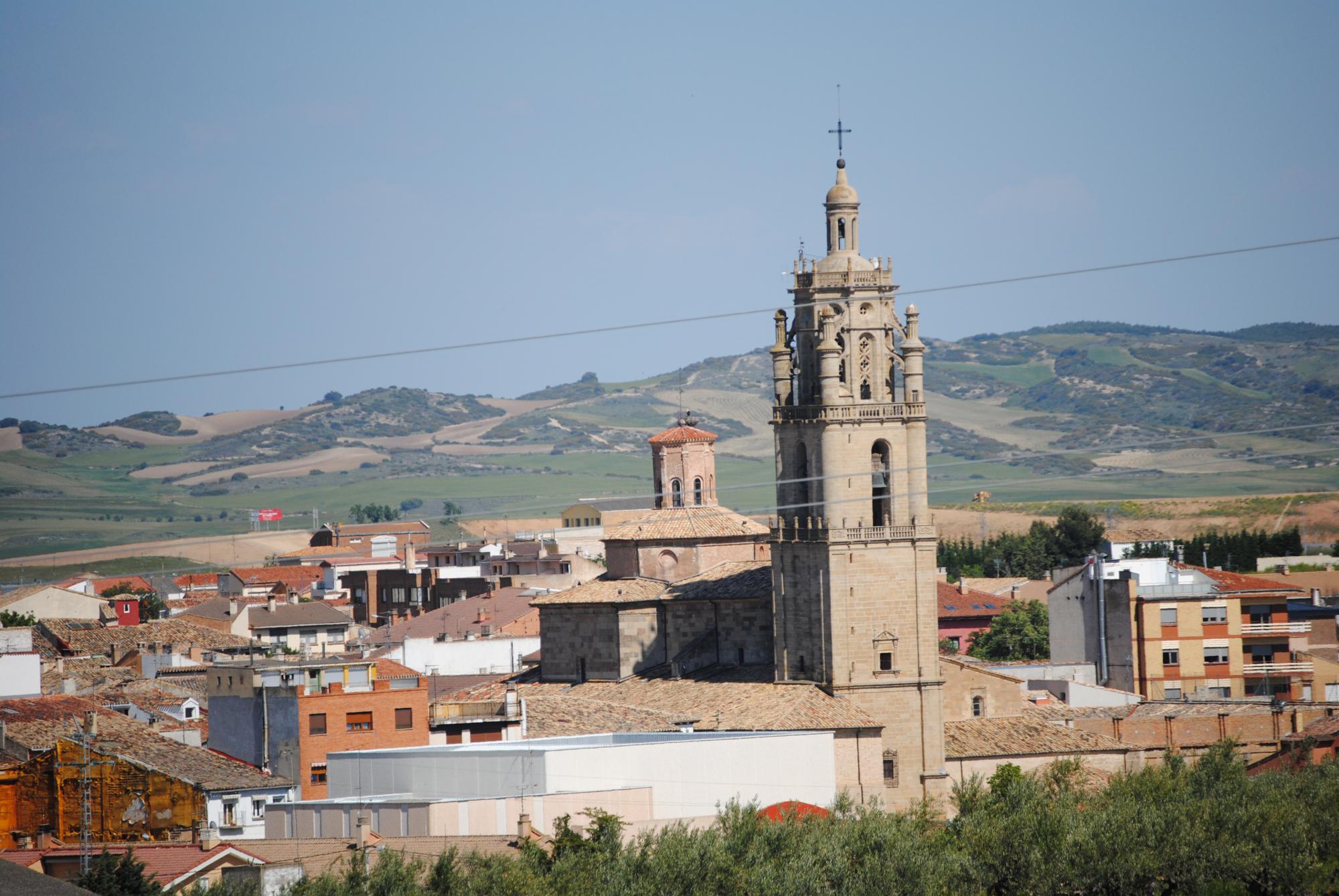 Los Arcos ligt langs de camino francés, niet ver van Logroño in Spanje.