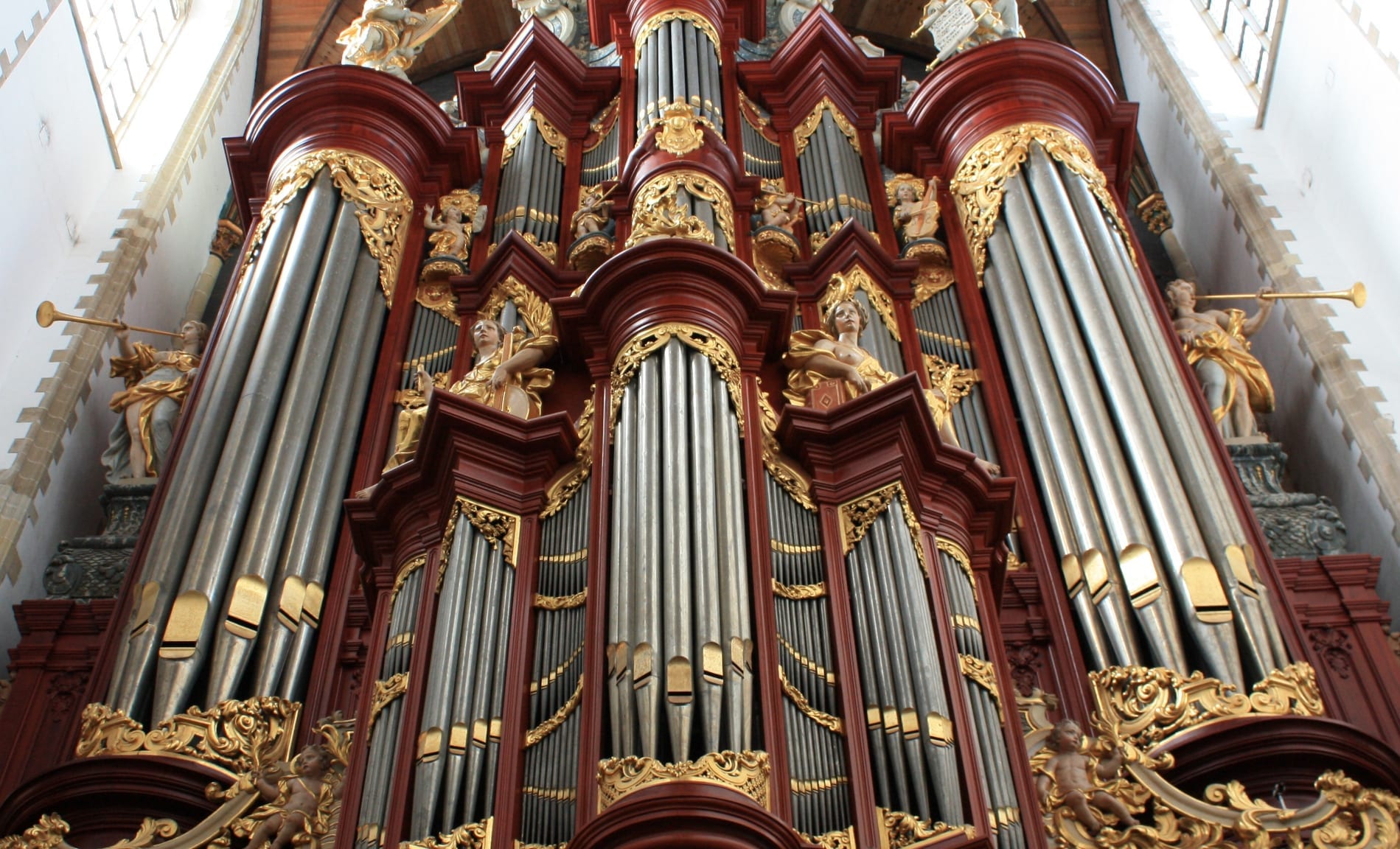 Het Christian Müllerorgel in de Sint-Bavokerk in Haarlem.