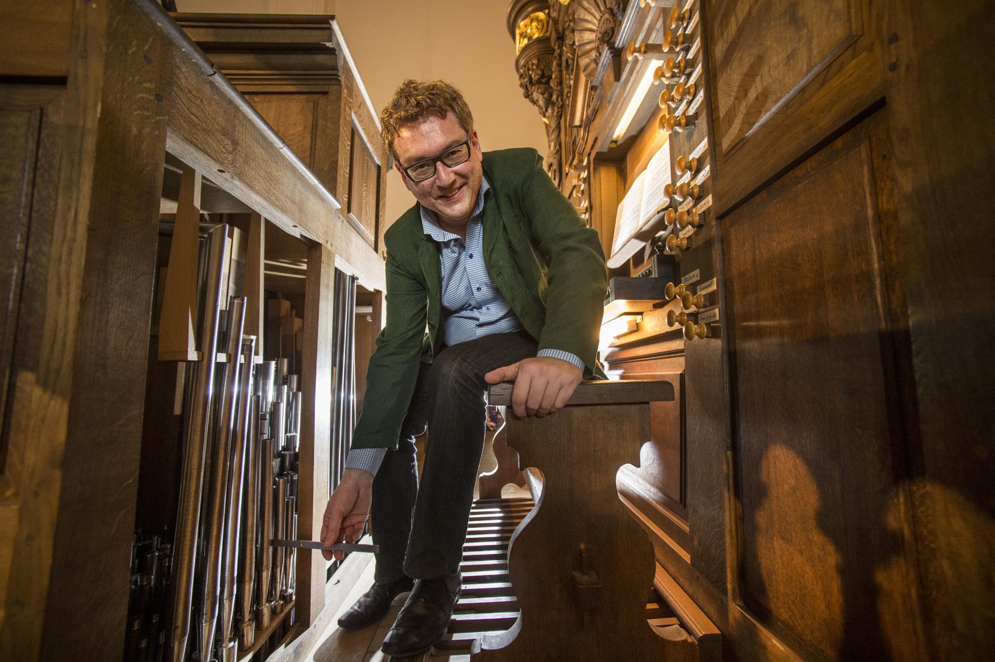 Organist Nico Declerck.