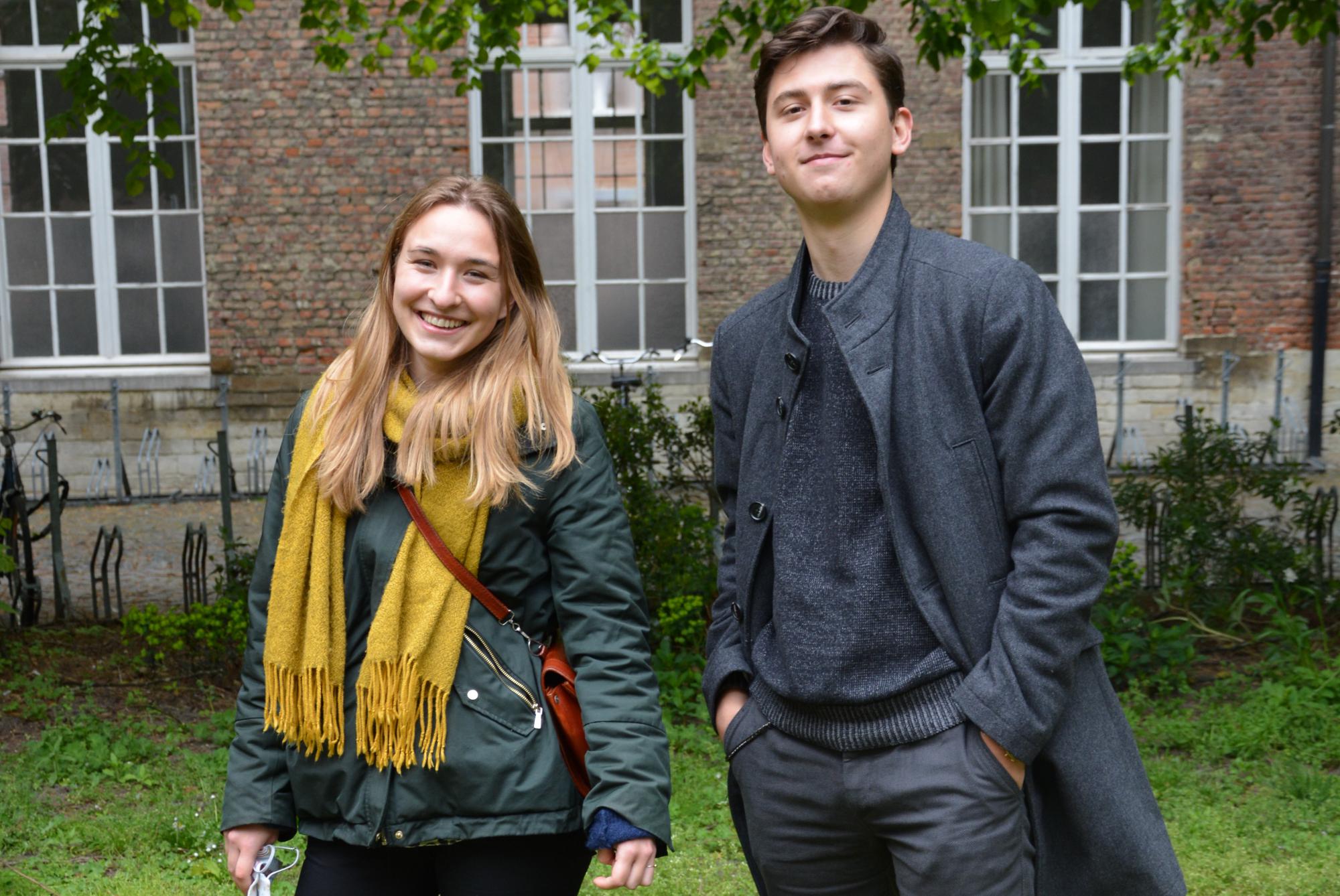 Nel Vandecruys en Ruben Terryn, studenten theologie en religiewetenschappen aan de KU Leuven