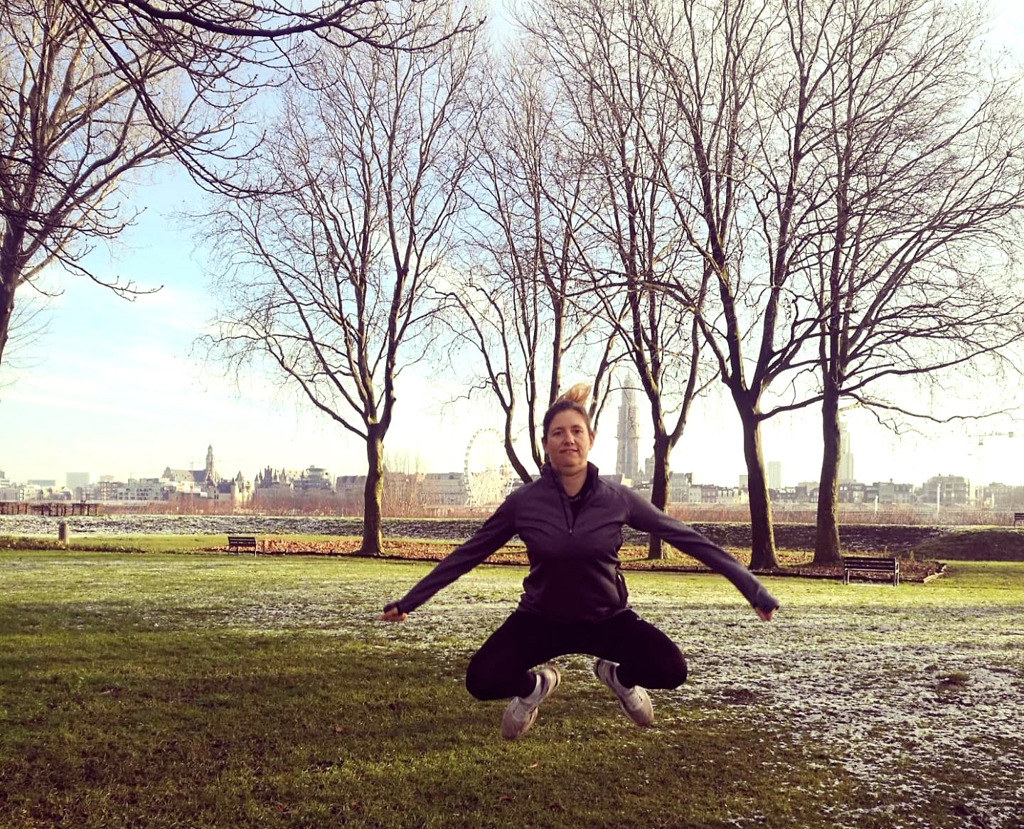 Saskia van den Kieboom, aan het trainen voor een volgende marathon.