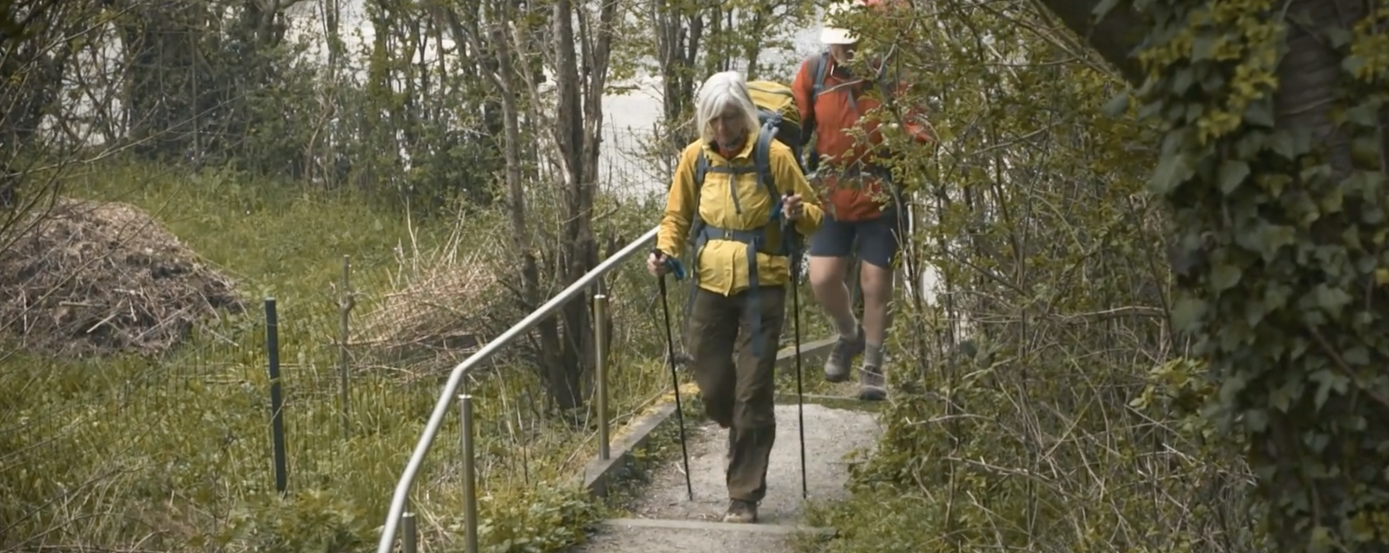 Moniek Delvou op weg.