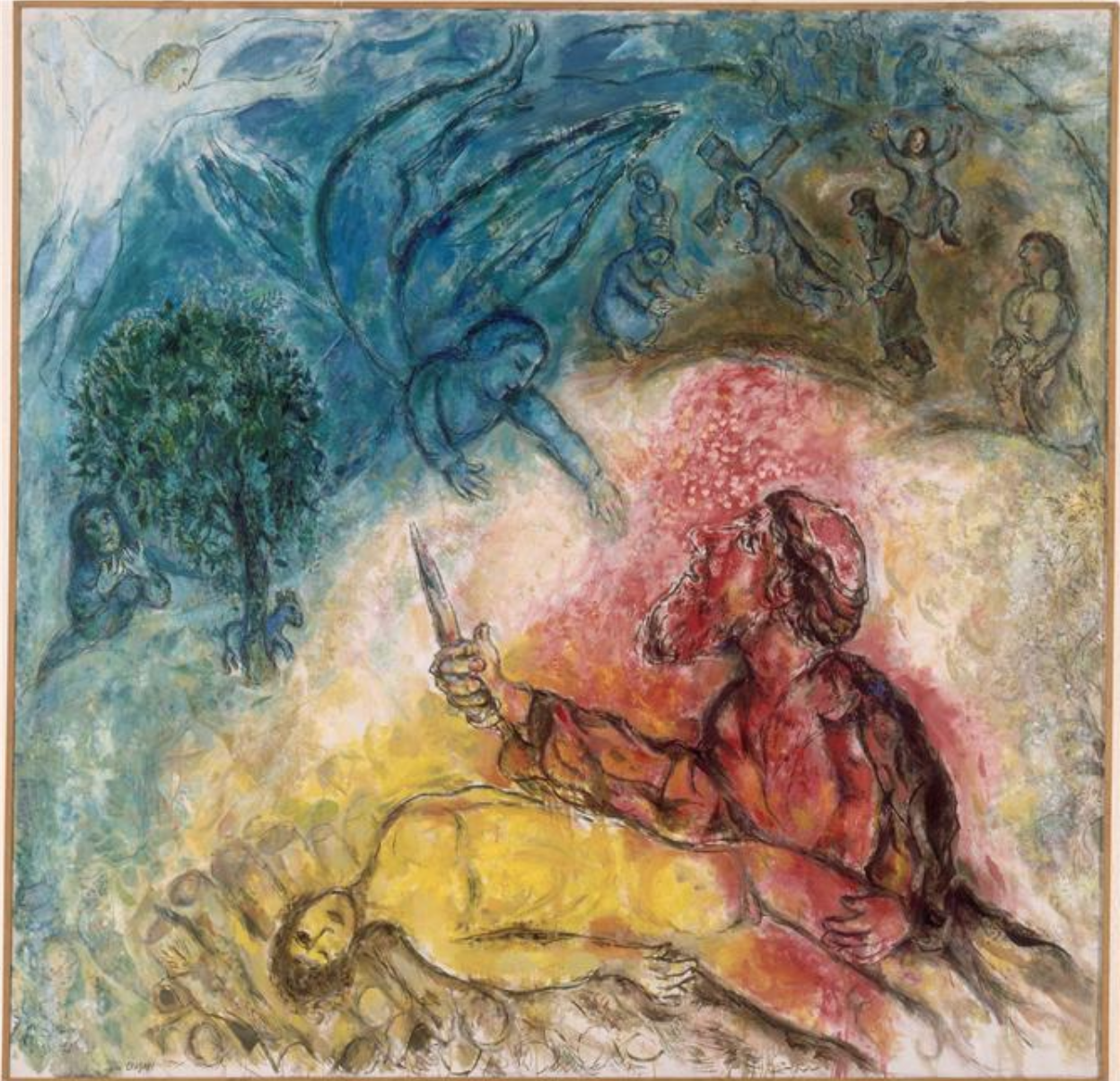 Het offeren van Isaac, Marc Chagall, 1966