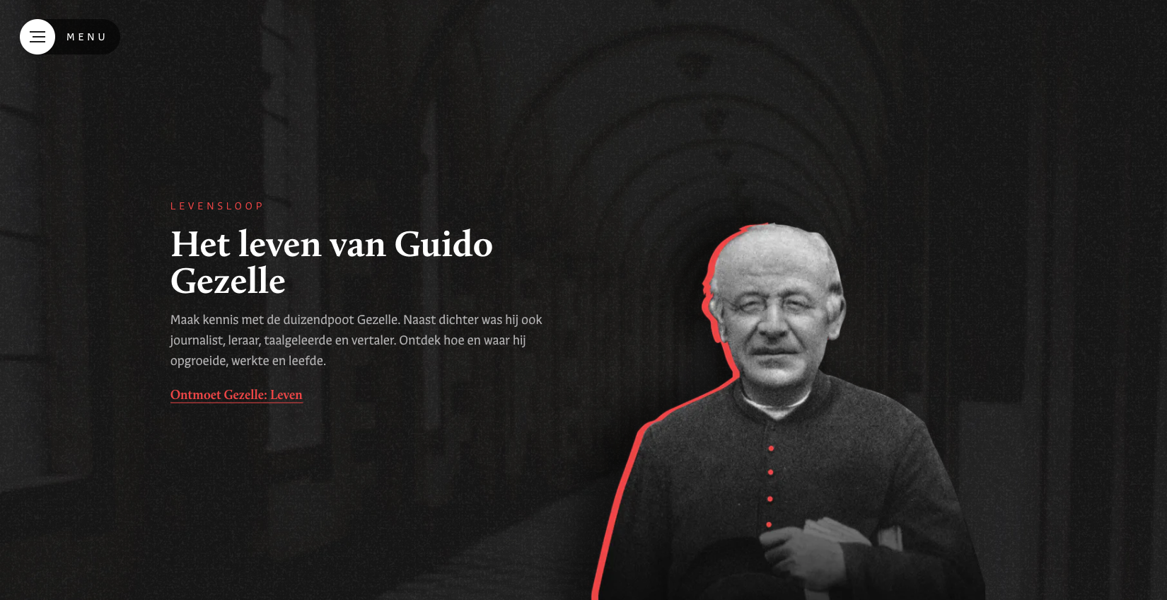 De site laat zien hoe veelzijdig Gezelle was: priester, dichter, journalist, leraar, taalgeleerde en vertaler.