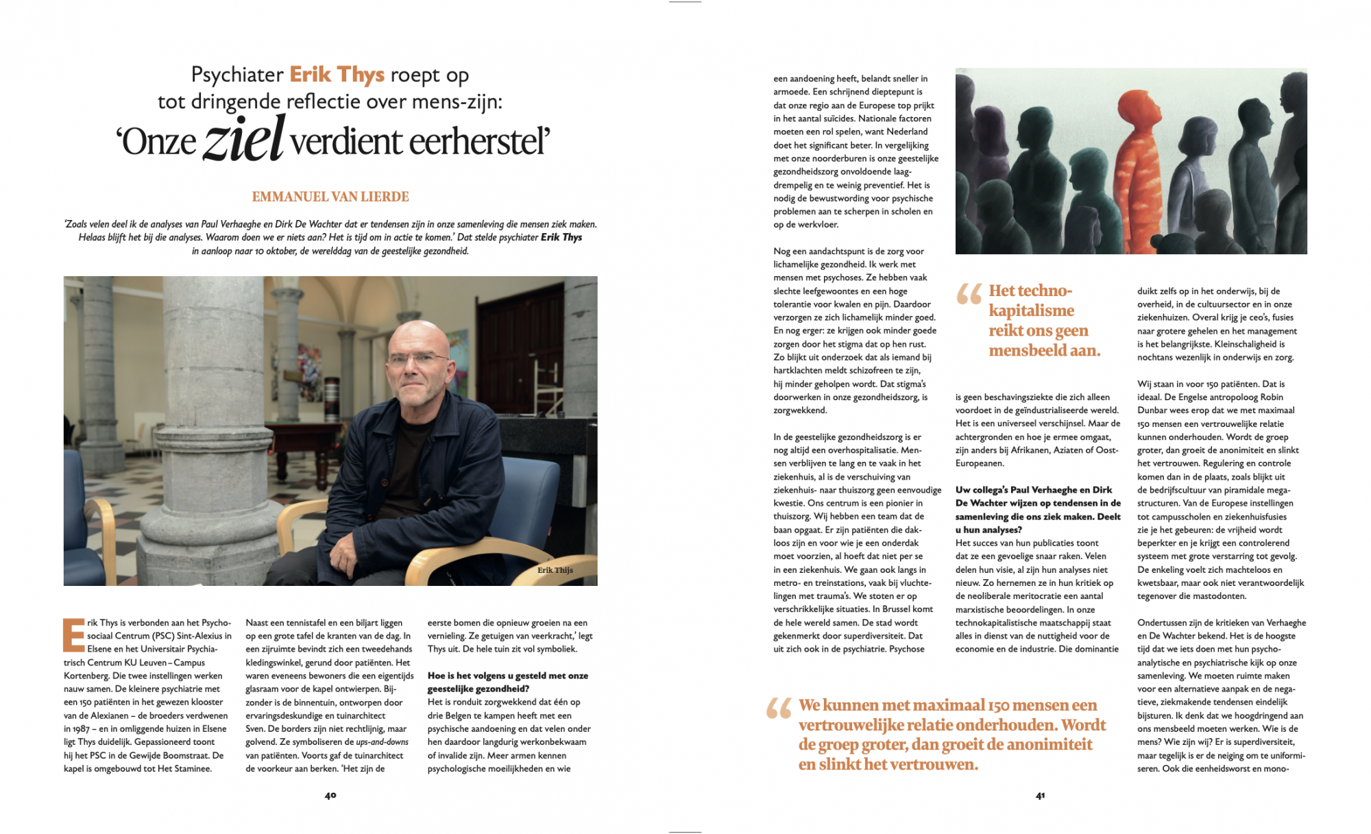 In dit magaboek onder meer een interview met Erik Thys.