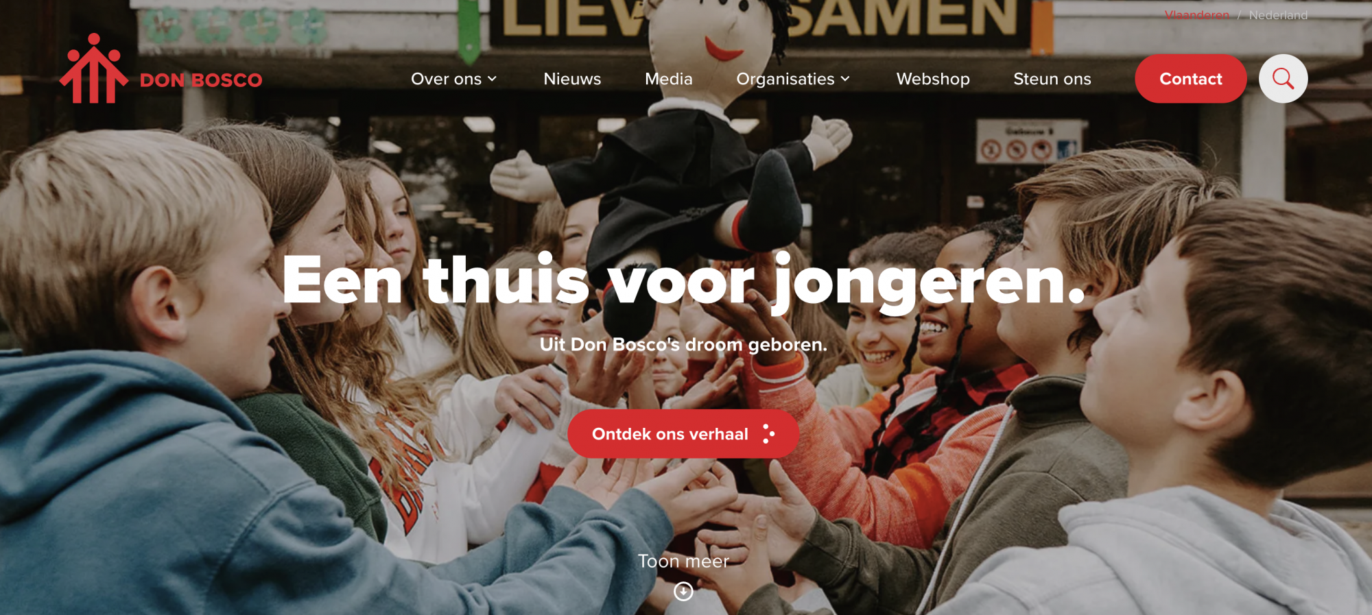 'Een thuis voor jongeren' is de baseline van de nieuwe website.