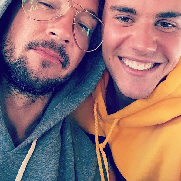 Predikant Carl Lentz (l.) met Justin Bieber.