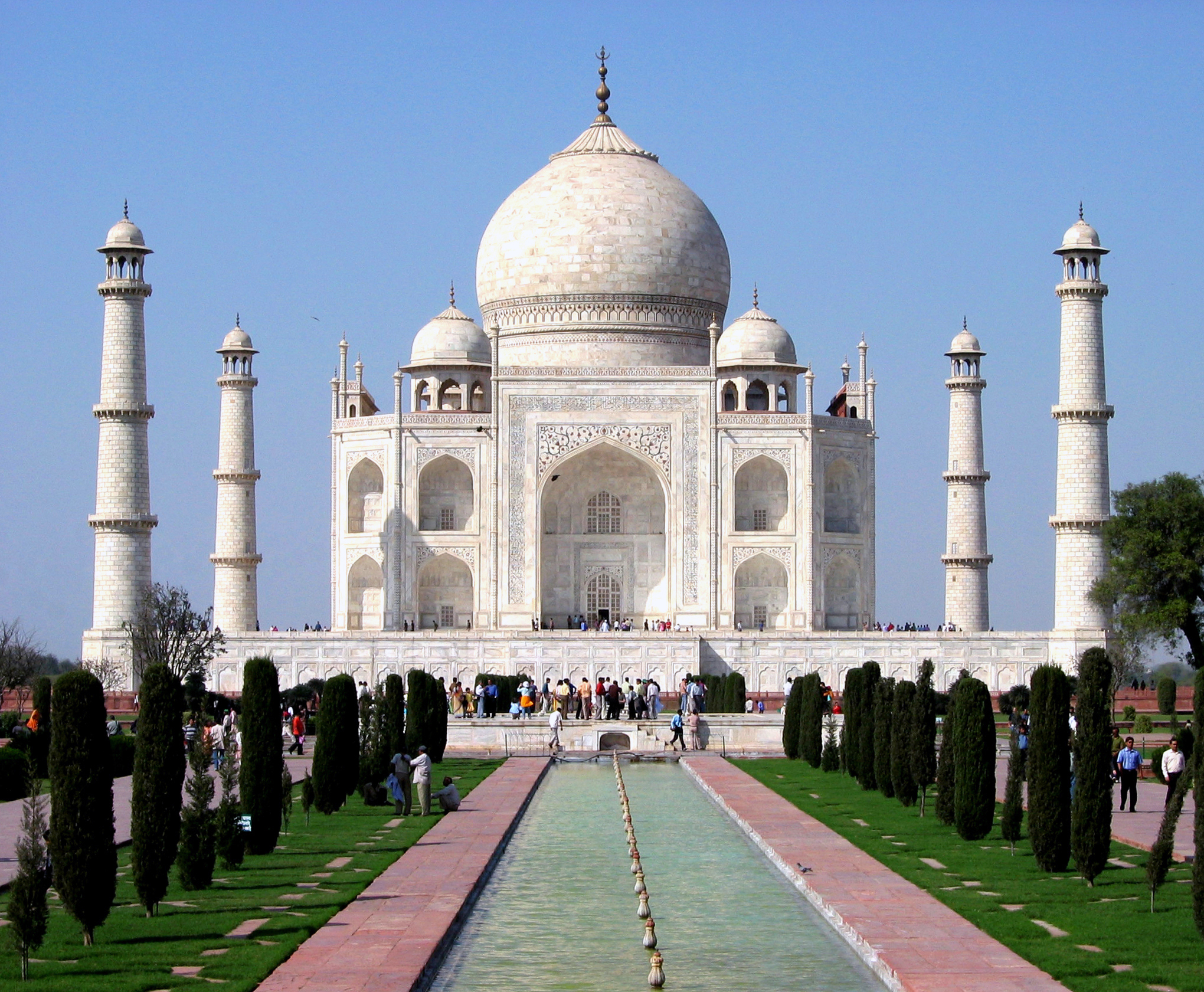 De beroemde Taj Mahal.