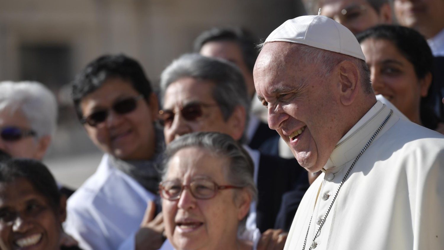 Paus Franciscus tijdens de algemene audiëntie van woensdag 23 oktober 2019