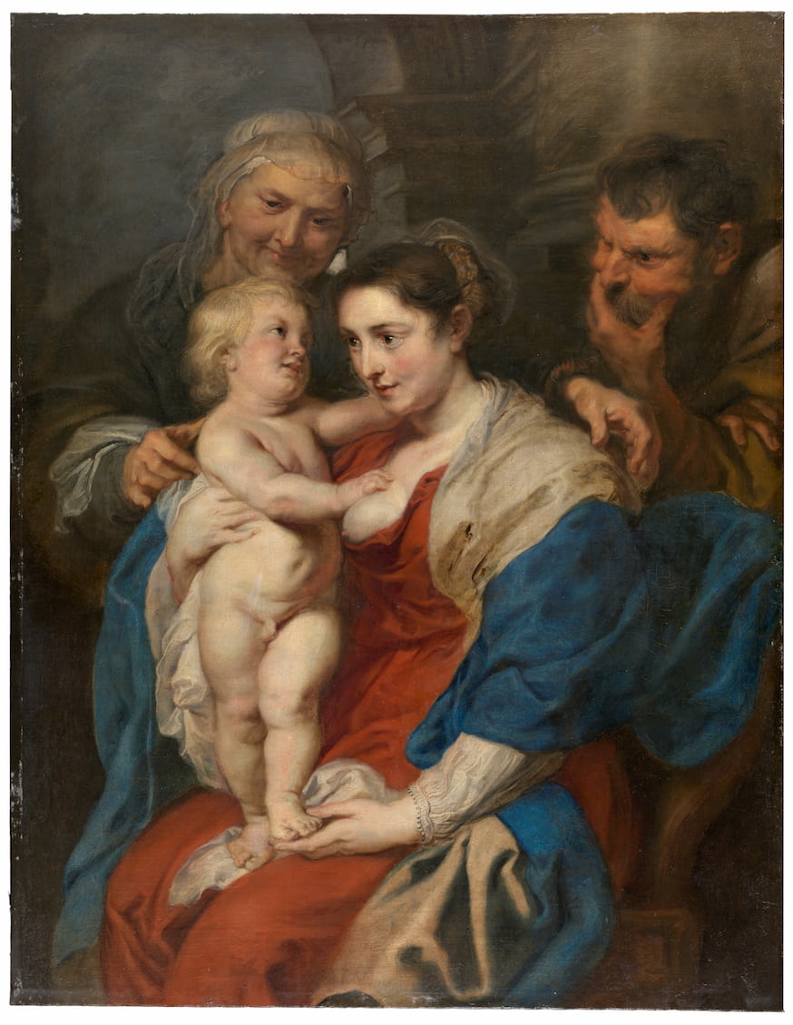 Peter Paul Rubens, De Heilige Familie met Sint Anna, ca. 1630