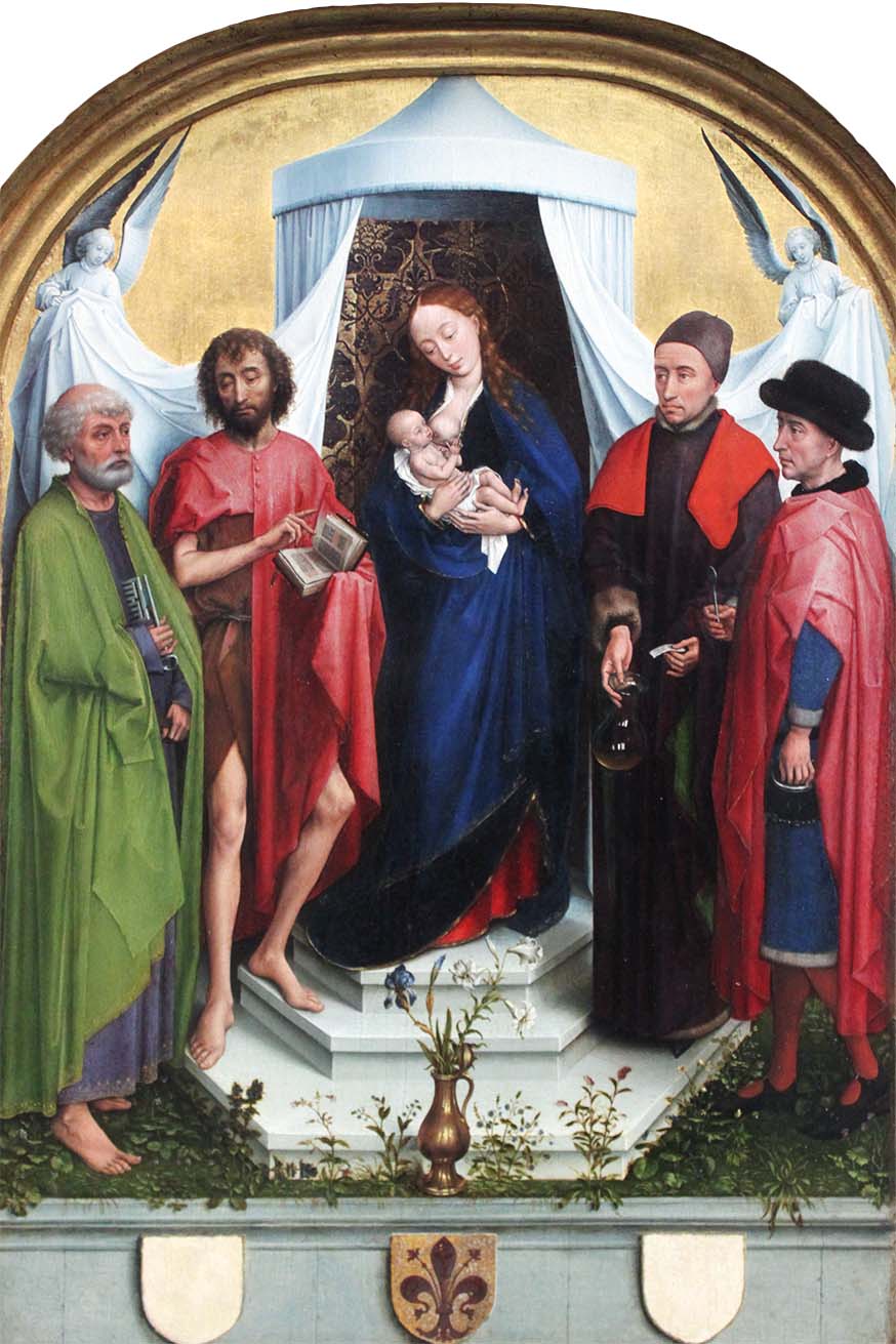 Rogier van der Weyden, Madonna tussen vier heiligen, circa 1453 - 1460