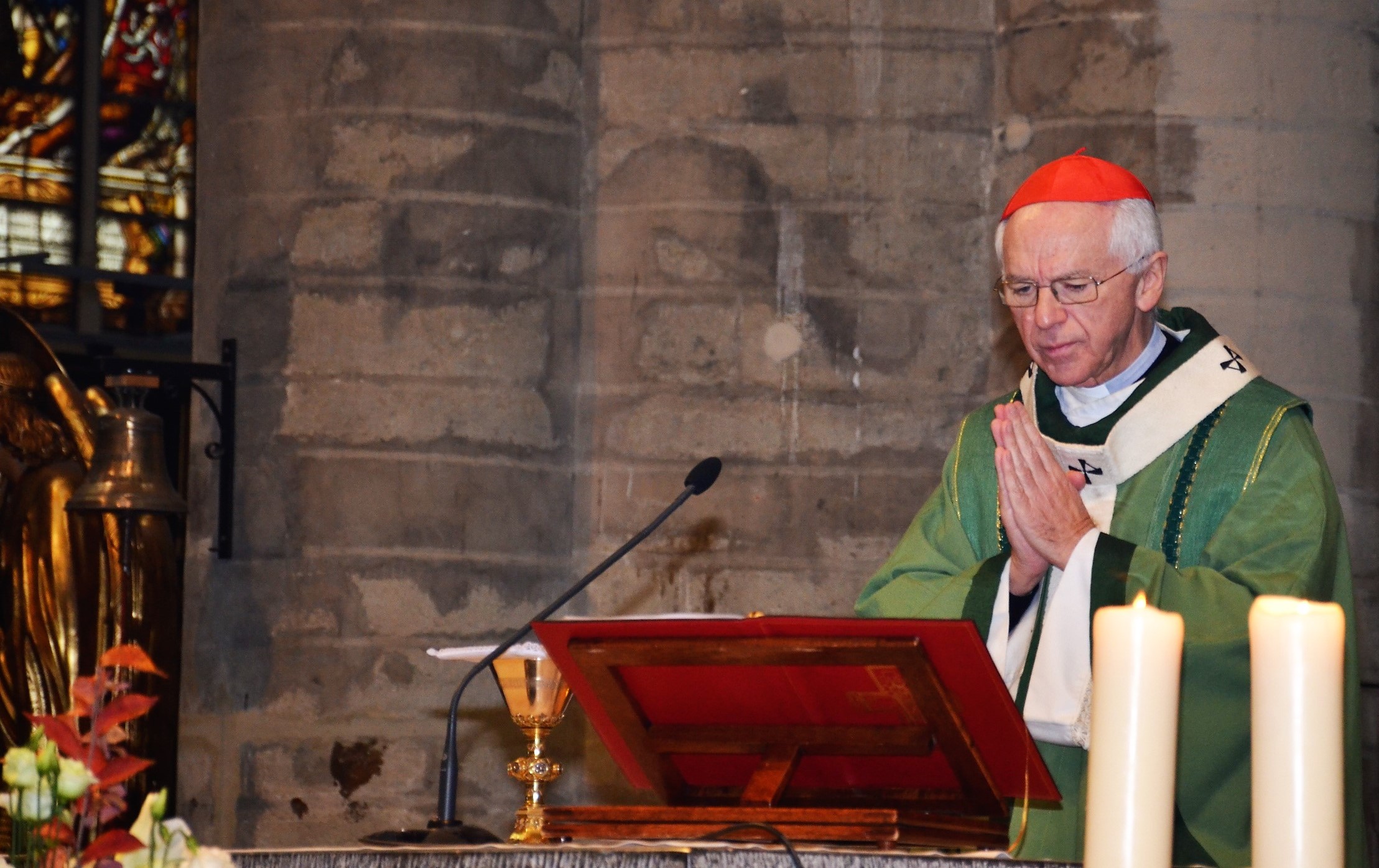 Kardinaal Jozef De Kesel tijdens de eucharistieviering voor de vrede op zondag 11 november 2018