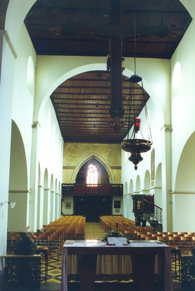 Interieur van de Sint-Odulphuskerk in Borgloon