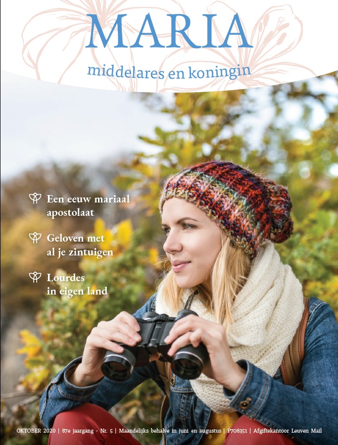 De cover van het oktobernummer van Maria, Middelares en Koningin