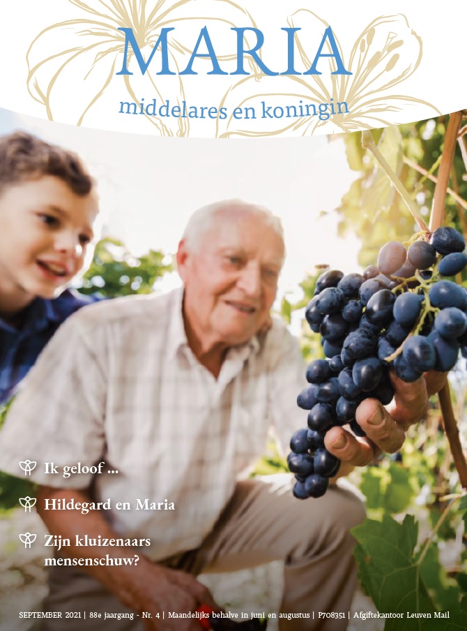 Cover van het septembernummer 2021 van Maria, Middelares en Koning, het mariale tijdschrift van de montfortanen