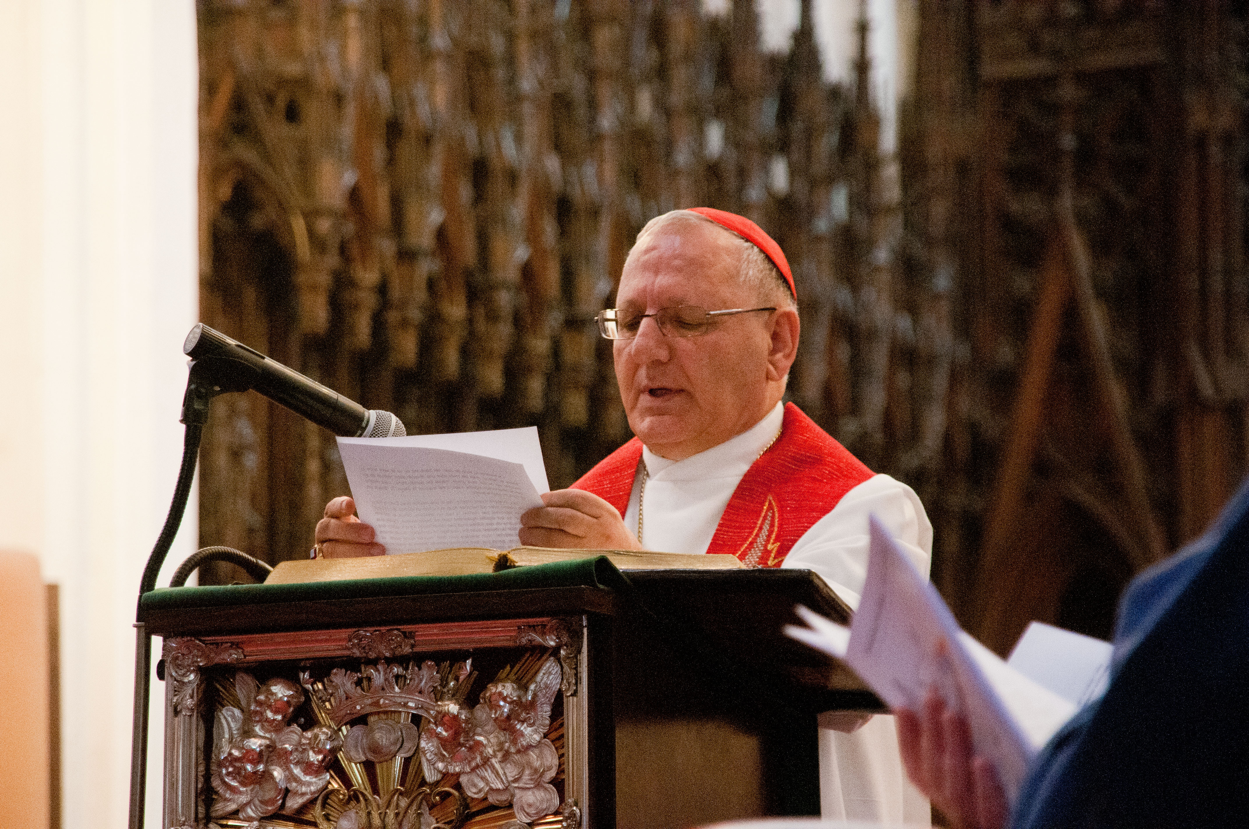 Kardinaal Louis Raphaël Sako, de Chaldeeuwse patriarch van Babylon en aartsbisschop van Bagdad