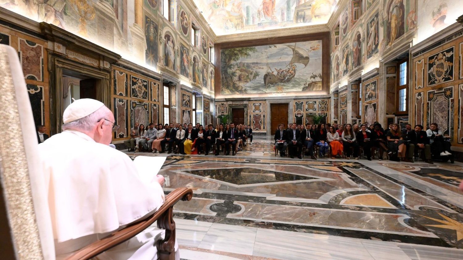 Paus Franciscus ontmoette vanmorgen Belgische jongeren op bedevaart in Rome