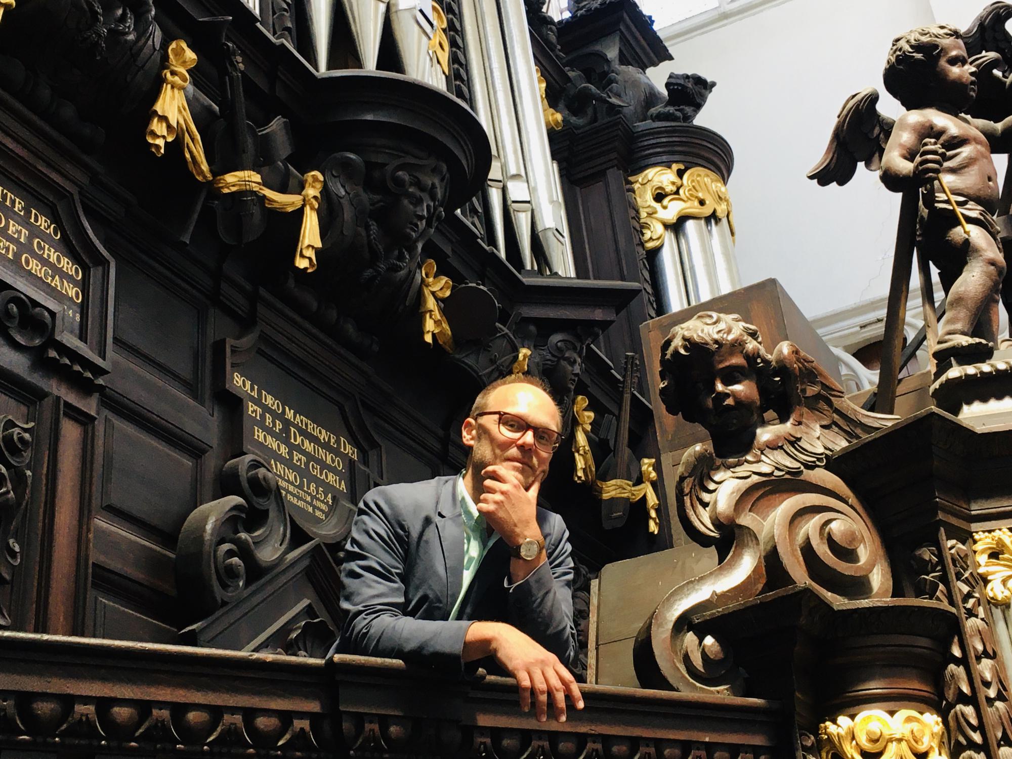 Bart Rodyns, de nieuwe titularis organist van de Antwerpse Sint-Pauluskerk 