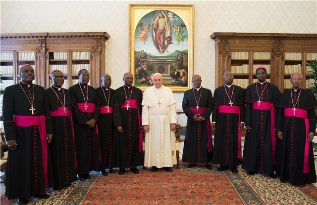 De bisschoppen van Burundi bij paus Franciscus