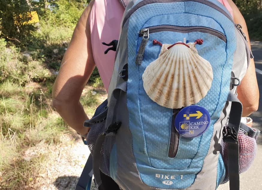 Pelgrim op de Camino in Kroatië