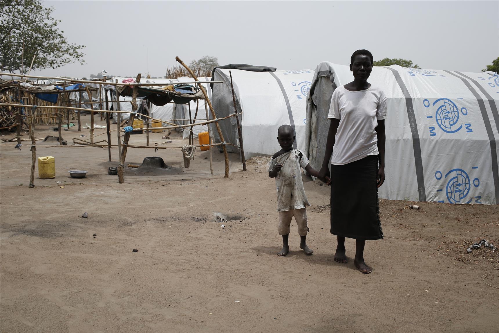 Vluchtelingenkamp in Zuid-Sudan