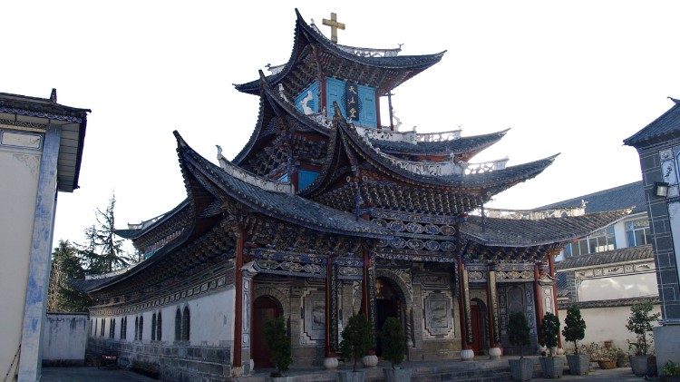 Een katholieke kerk in Dali (China)