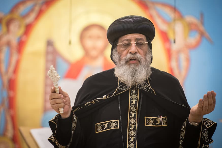 De koptisch-orthodoxe paus patriarch Tawadros II, archiefbeeld uit 2017