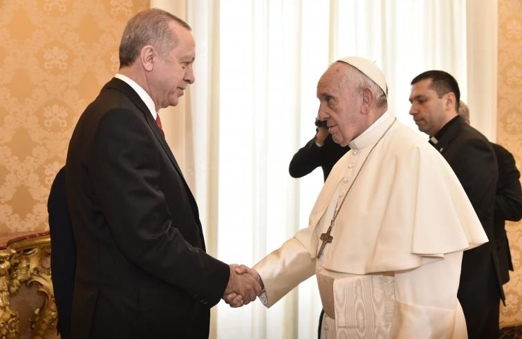 President Erdogan bij paus Franciscus