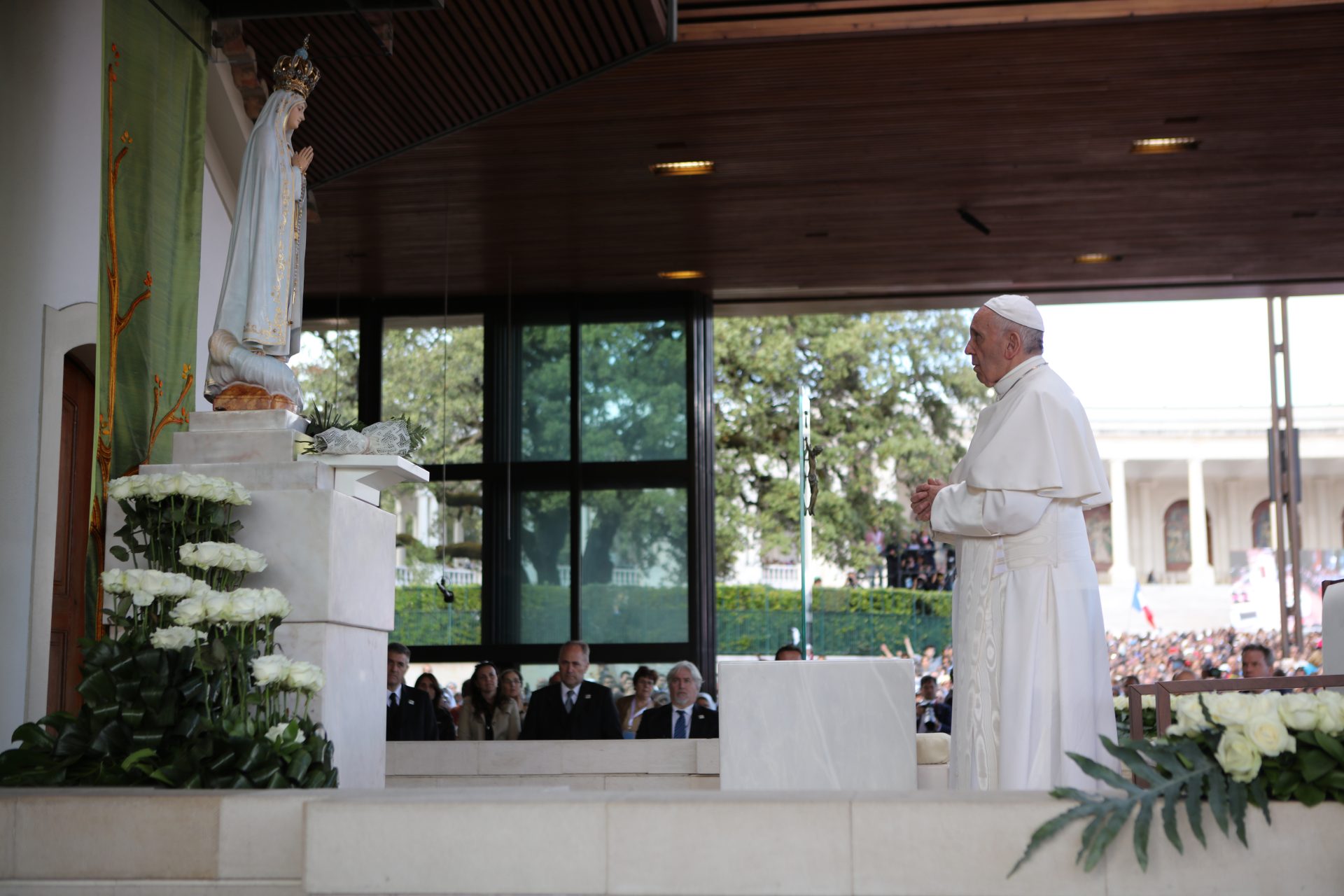 Paus Franciscus bij O.-L.-Vrouw van Fatima