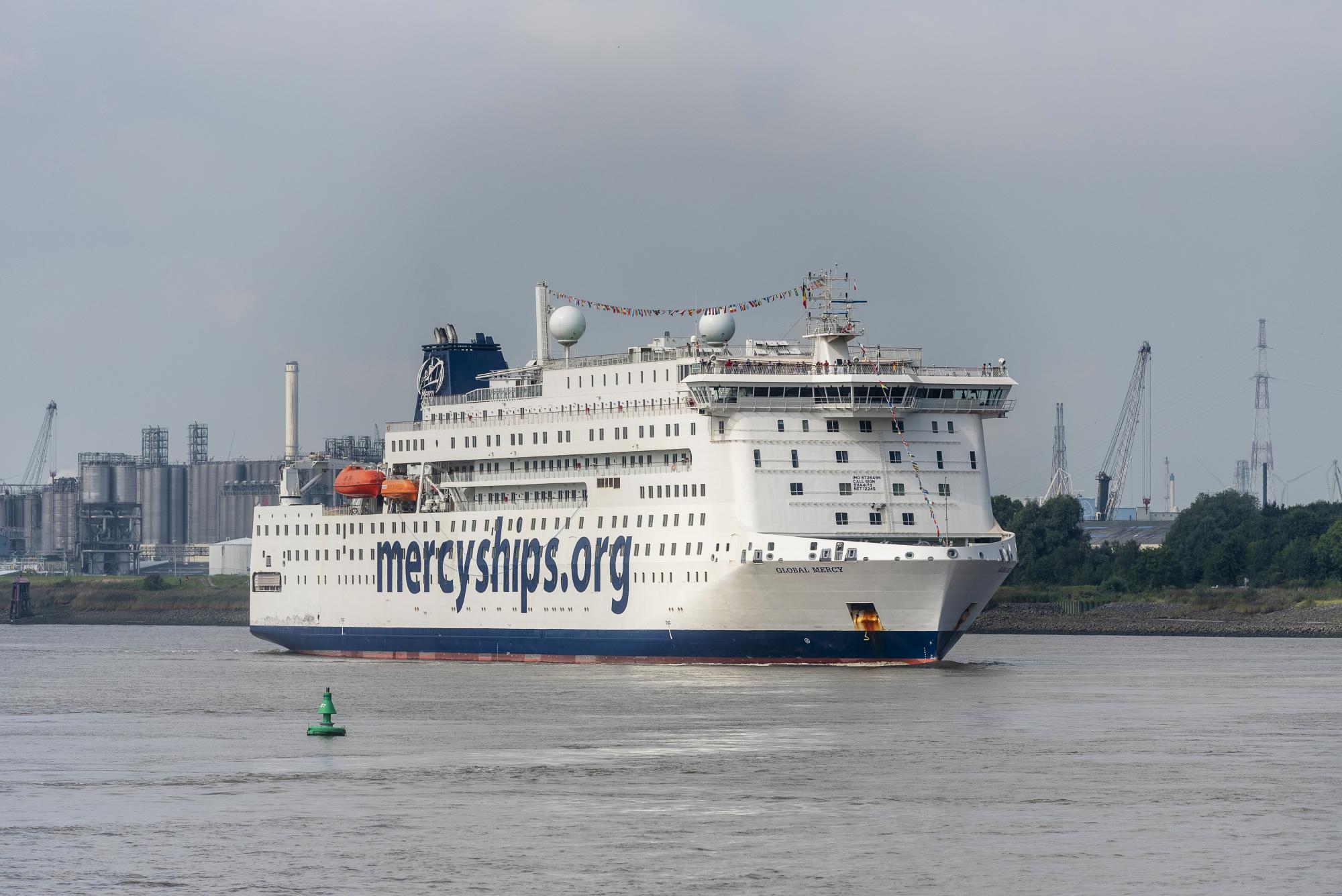 De Global Mercey in de haven van Antwerpen