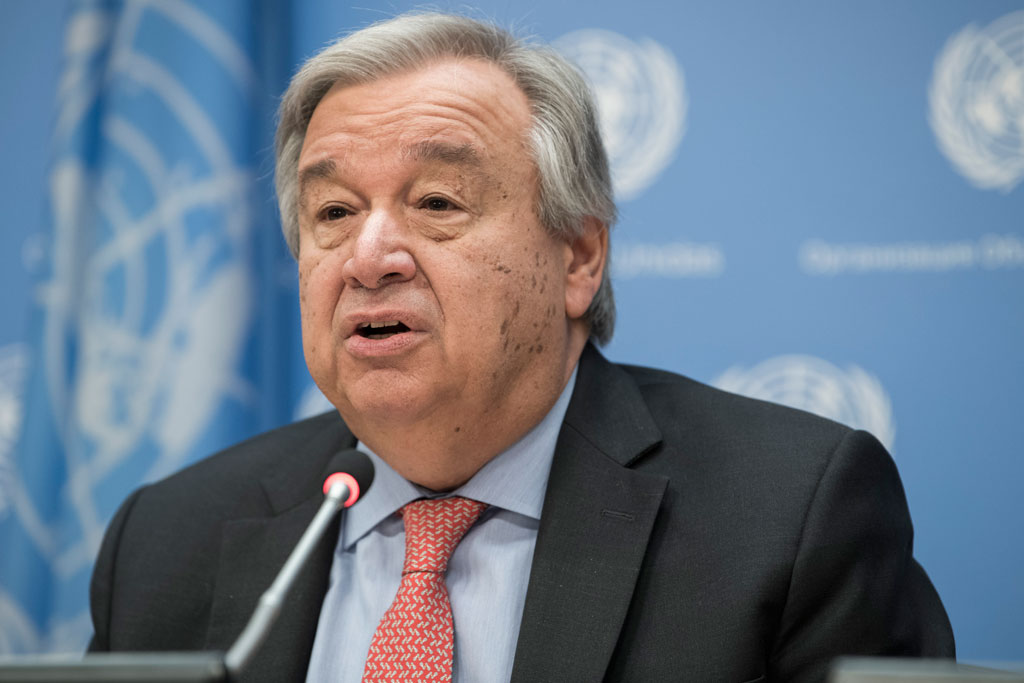 António Guterres, secretaris-generaal van de VN