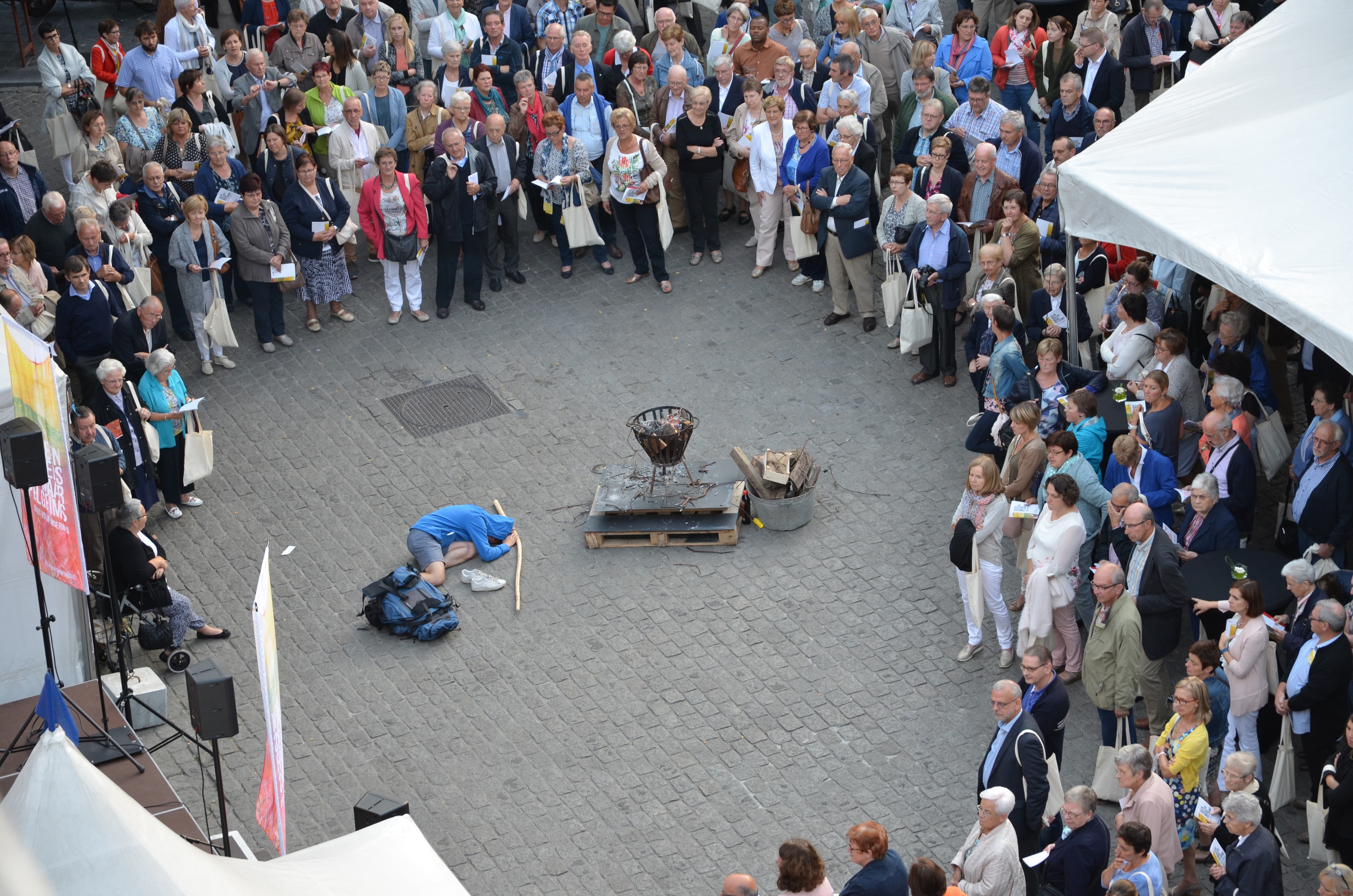 Een van de belevingsmomenten op de startavonden van het bisdom © Bisdom Hasselt