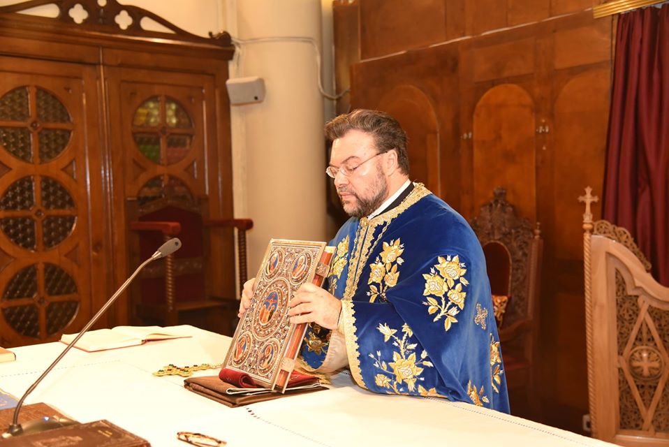 De nieuwe orthodoxe hulpbisschop van de Benelux, tijdens de Heilige Liturgie voor Epifanie