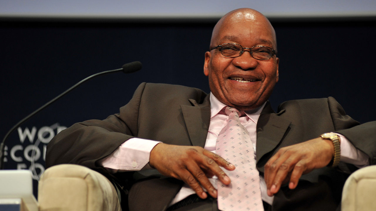 De Zuid-Afrikaanse president Jacob Zuma