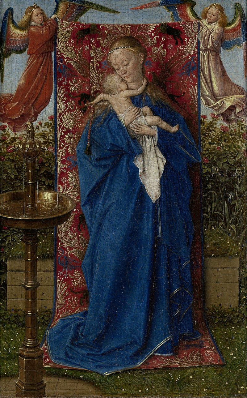 Jan van Eyck, Madonna bij de fontein, inv. nr. 411, Koninklijk Museum voor Schone Kunsten Antwerpen