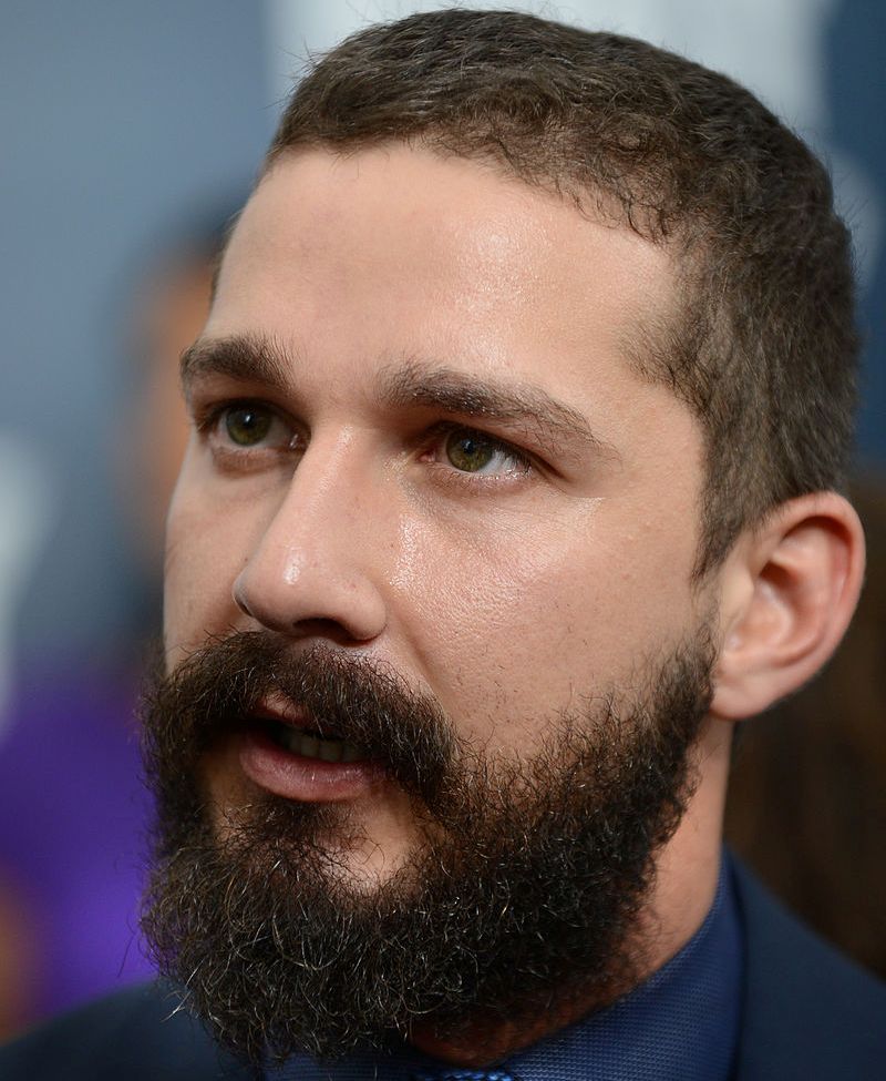 Shia LaBeouf tijdens de opnamen van de oorlogsfilm Fury