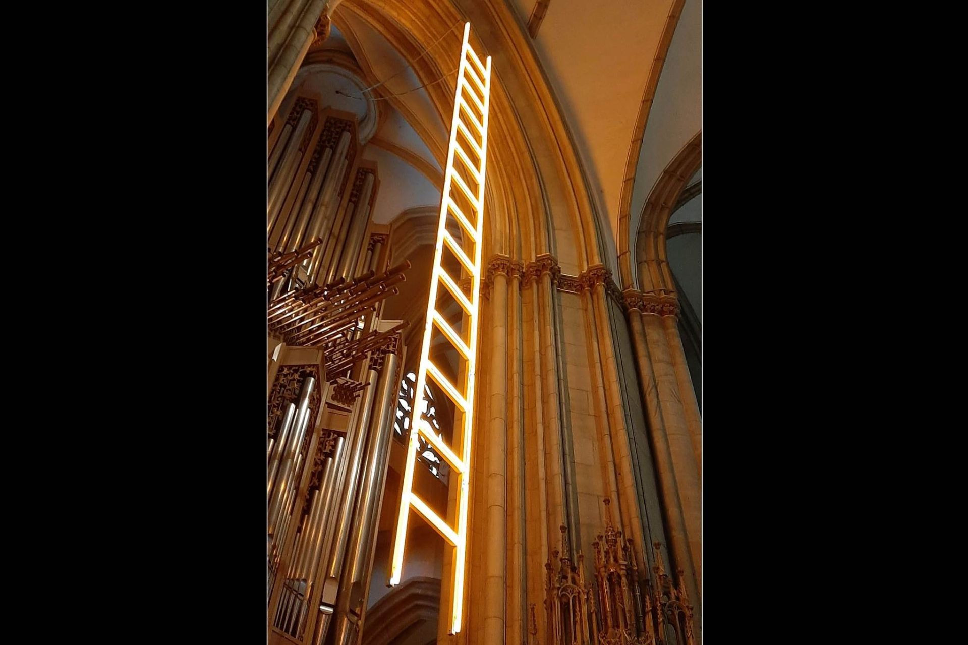 De ladder naar de hemel in de Lambertikirche1 in Mûnster