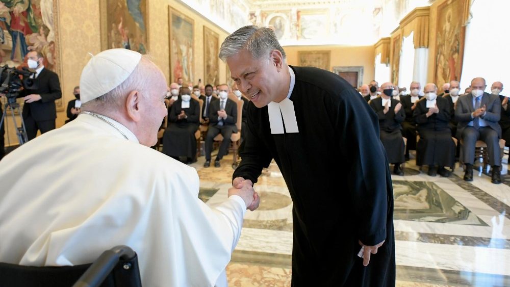 Broeder Armin Luistro bij paus Franciscus