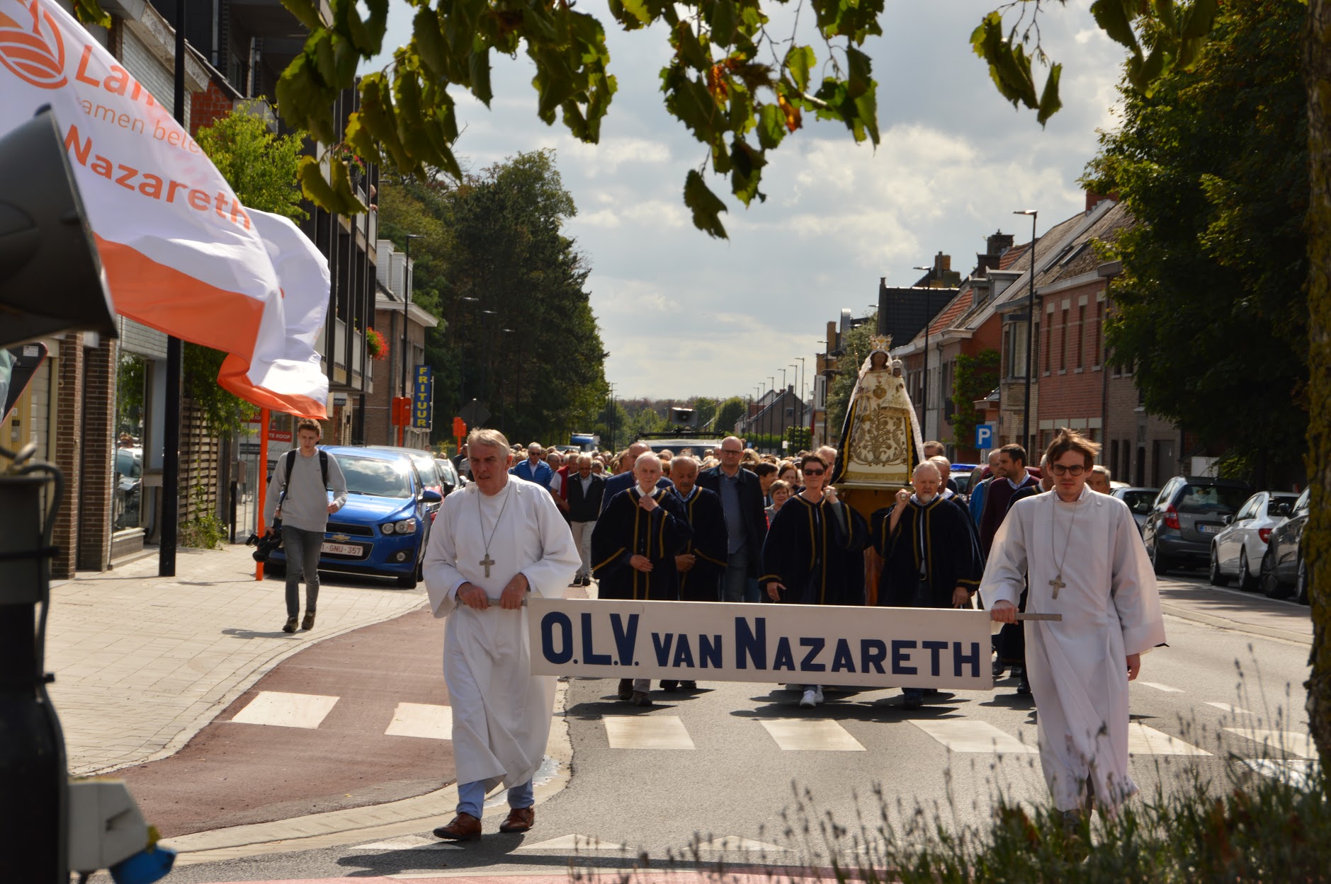 Een beeld van de Mariale Ommegang in Nazareth in 2019