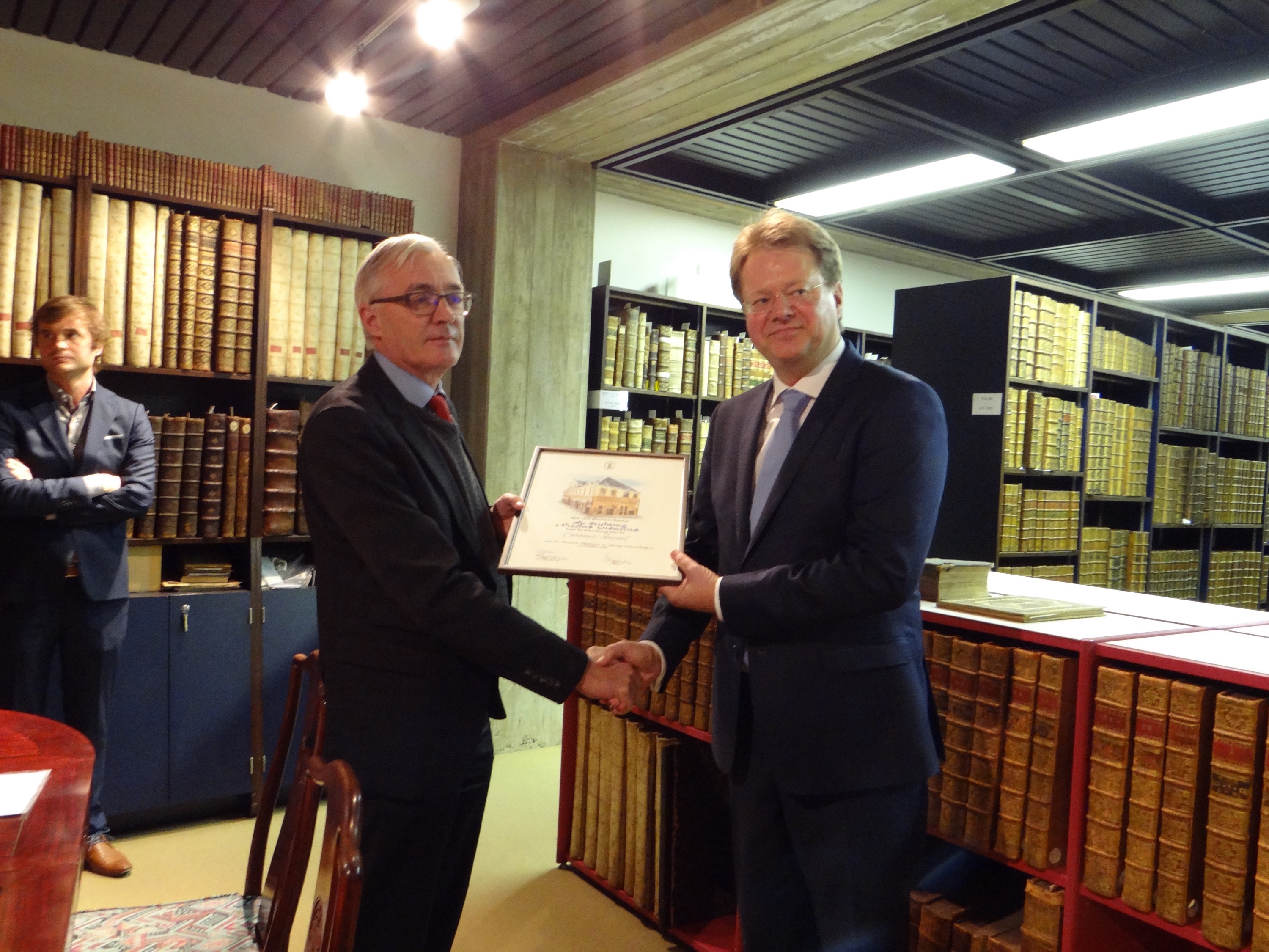 Prof. Mathijs Lamberigts en Jan De Volder © KU Leuven