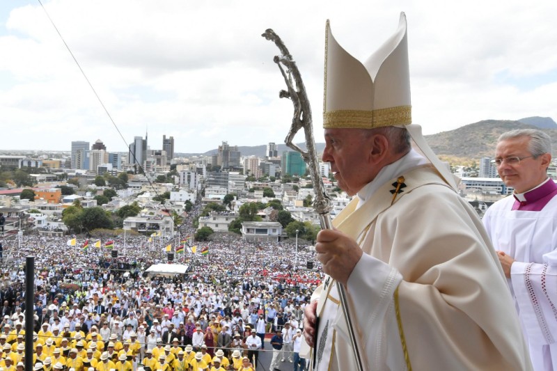 Paus Franciscus in Mauritius