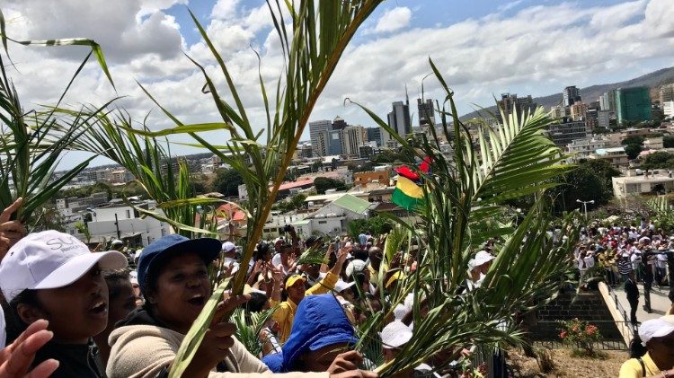 Een religieuze bijeenkomst in Mauritius