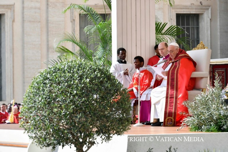 Paus Franciscus op Palmzondag