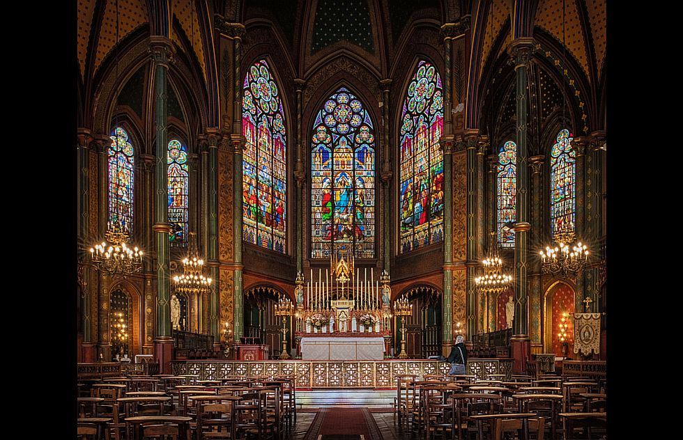 De kerk van Saint-Eugène-Sainte-Cécile in Parijs