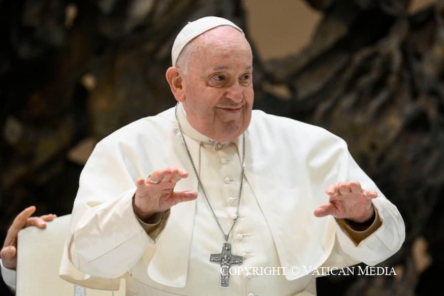 Paus Franciscus tijdens zijn catechese van woensdag 10 januari 2023