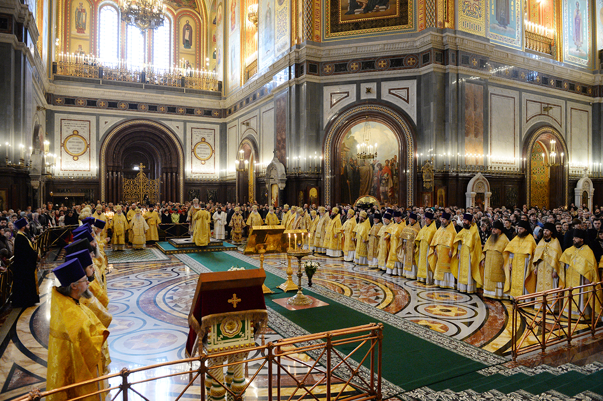 Heilige Liturgie in Moskou