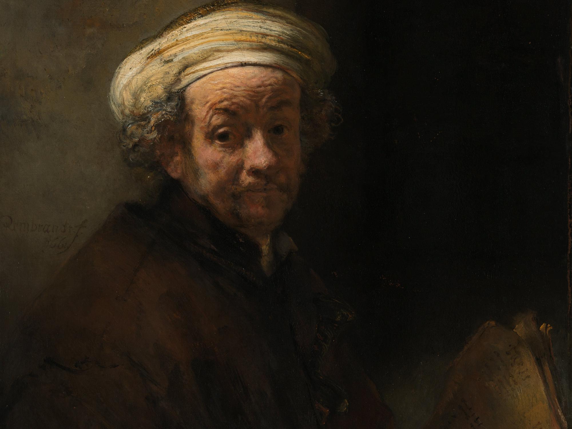 Zelfportret van Rembrandt Harmensz van Rijn als de apostel Paulus