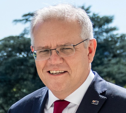 De Australische premier Scott Morrison