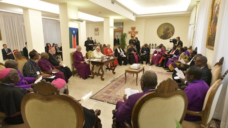 Paus Franciscus nodigde de belangrijkste Zuid-Soedanese leiders uit voor een bezinningsdag in Rome