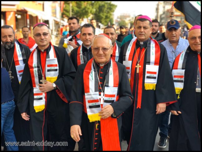 Patriarch Sako op het Tahrirplein in Bagdad